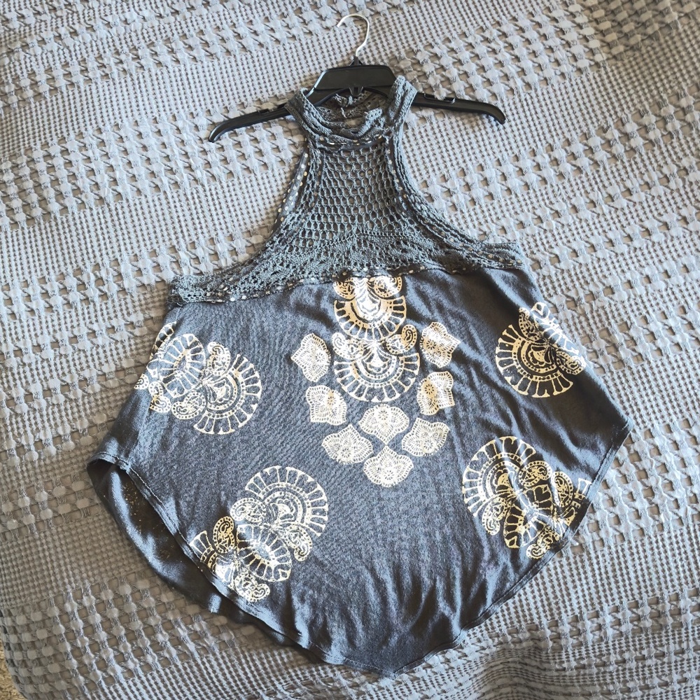 Free People Crochet Halter Top